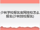 少林学校报名官网技校怎么报名(少林技校报名)
