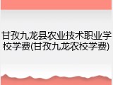 甘孜九龙县农业技术职业学校学费(甘孜九龙农校学费)