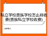 私立学校贵族学校怎么样收费(贵族私立学校收费)