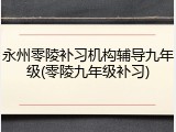 永州零陵补习机构辅导九年级(零陵九年级补习)
