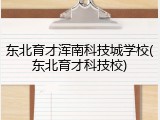 东北育才浑南科技城学校(东北育才科技校)