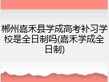 郴州嘉禾县学成高考补习学校是全日制吗(嘉禾学成全日制)