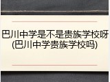 巴川中学是不是贵族学校呀(巴川中学贵族学校吗)