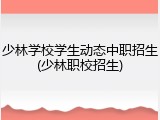 少林学校学生动态中职招生(少林职校招生)