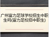 广州富力足球学校招生中职生吗(富力足校招中职生)