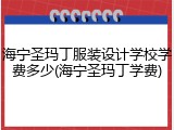 海宁圣玛丁服装设计学校学费多少(海宁圣玛丁学费)