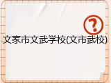 文家市文武学校(文市武校)