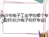长沙市电子工业学校哪个专业好(长沙电子校好专业)