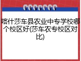 喀什莎车县农业中专学校哪个校区好(莎车农专校区对比)