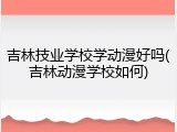 吉林技业学校学动漫好吗(吉林动漫学校如何)