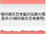 福州音乐艺考集训花费大概是多少(福州音乐艺考费用)