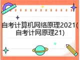 自考计算机网络原理2021(自考计网原理21)