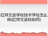 红祥文武学校技术学校怎么样(红祥文武校如何)
