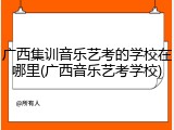 广西集训音乐艺考的学校在哪里(广西音乐艺考学校)