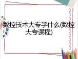 数控技术大专学什么(数控大专课程)