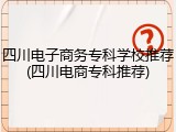 四川电子商务专科学校推荐(四川电商专科推荐)