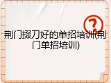 荆门掇刀好的单招培训(荆门单招培训)