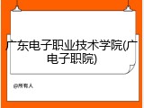 广东电子职业技术学院(广电子职院)