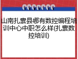 山南扎囊县哪有数控编程培训中心中职怎么样(扎囊数控培训)