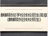 麒麟财经学校技校招生简章(麒麟财经技校招生)