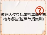 拉萨达孜县找单招集训的机构有哪些(拉萨单招集训)