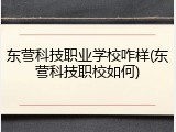 东营科技职业学校咋样(东营科技职校如何)