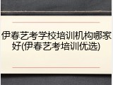 伊春艺考学校培训机构哪家好(伊春艺考培训优选)
