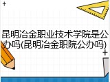 昆明冶金职业技术学院是公办吗(昆明冶金职院公办吗)