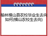 榆林横山县农校毕业生去向如何(横山农校生去向)