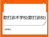 散打武术学校(散打武校)
