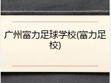 广州富力足球学校(富力足校)