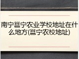 南宁邕宁农业学校地址在什么地方(邕宁农校地址)