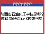 陕西省石油化工学校是哪个教育局(陕西石化校属何局)