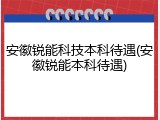 安徽锐能科技本科待遇(安徽锐能本科待遇)