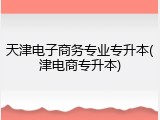 天津电子商务专业专升本(津电商专升本)