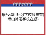 烟台福山补习学校哪里有(福山补习学校在哪)