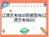 辽源艺考培训班哪里有(辽源艺考培训)