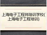 上海电子工程师培训学校(上海电子工程培训)