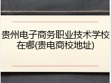 贵州电子商务职业技术学校在哪(贵电商校地址)