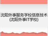 沈阳外事服务学校信息技术(沈阳外事IT学校)