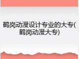 鹤岗动漫设计专业的大专(鹤岗动漫大专)