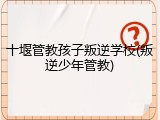 十堰管教孩子叛逆学校(叛逆少年管教)