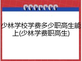少林学校学费多少职高生能上(少林学费职高生)