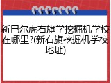 新巴尔虎右旗学挖掘机学校在哪里?(新右旗挖掘机学校地址)