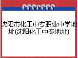 沈阳市化工中专职业中学地址(沈阳化工中专地址)