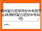 梅州富力足球学校中专部怎么样(梅州富力足校中专如何)