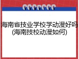 海南省技业学校学动漫好吗(海南技校动漫如何)