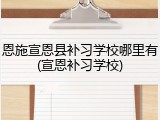 恩施宣恩县补习学校哪里有(宣恩补习学校)