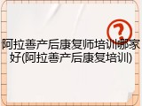 阿拉善产后康复师培训哪家好(阿拉善产后康复培训)