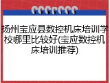 扬州宝应县数控机床培训学校哪里比较好(宝应数控机床培训推荐)